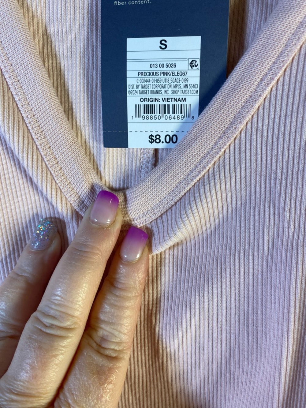 UNIVERSAL THREAD Scoop Neck Ribbed Knit Cropped Tank Top in  Precious Pink - Picture 3 of 5